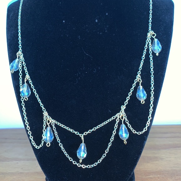 🦋Gorgeous Victorian vintage antique finish Crystal necklace 🦋NWOT - Picture 10 of 10